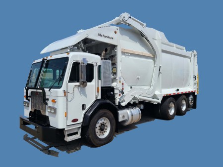 2017 Peterbilt 320 with McNeilus Atlantic 40yd Front Loader Refuse Truck