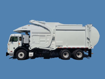 2019 Peterbilt 520 with McNeilus Atlantic 40yd Front Loader Refuse Truck