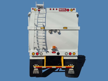 2019 Peterbilt 520 with Heil Half/Pack 40yd Front Loader Refuse Truck