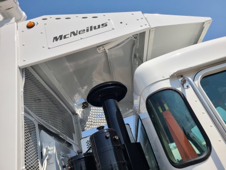 2019 Peterbilt 520 with McNeilus Atlantic 40yd Front Loader Refuse Truck