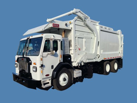 2019 Peterbilt 520 with Heil Half/Pack 40yd Front Loader Refuse Truck