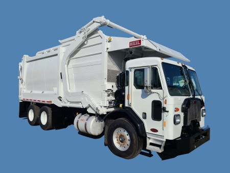 2019 Peterbilt 520 with Heil Half/Pack 40yd Front Loader Refuse Truck